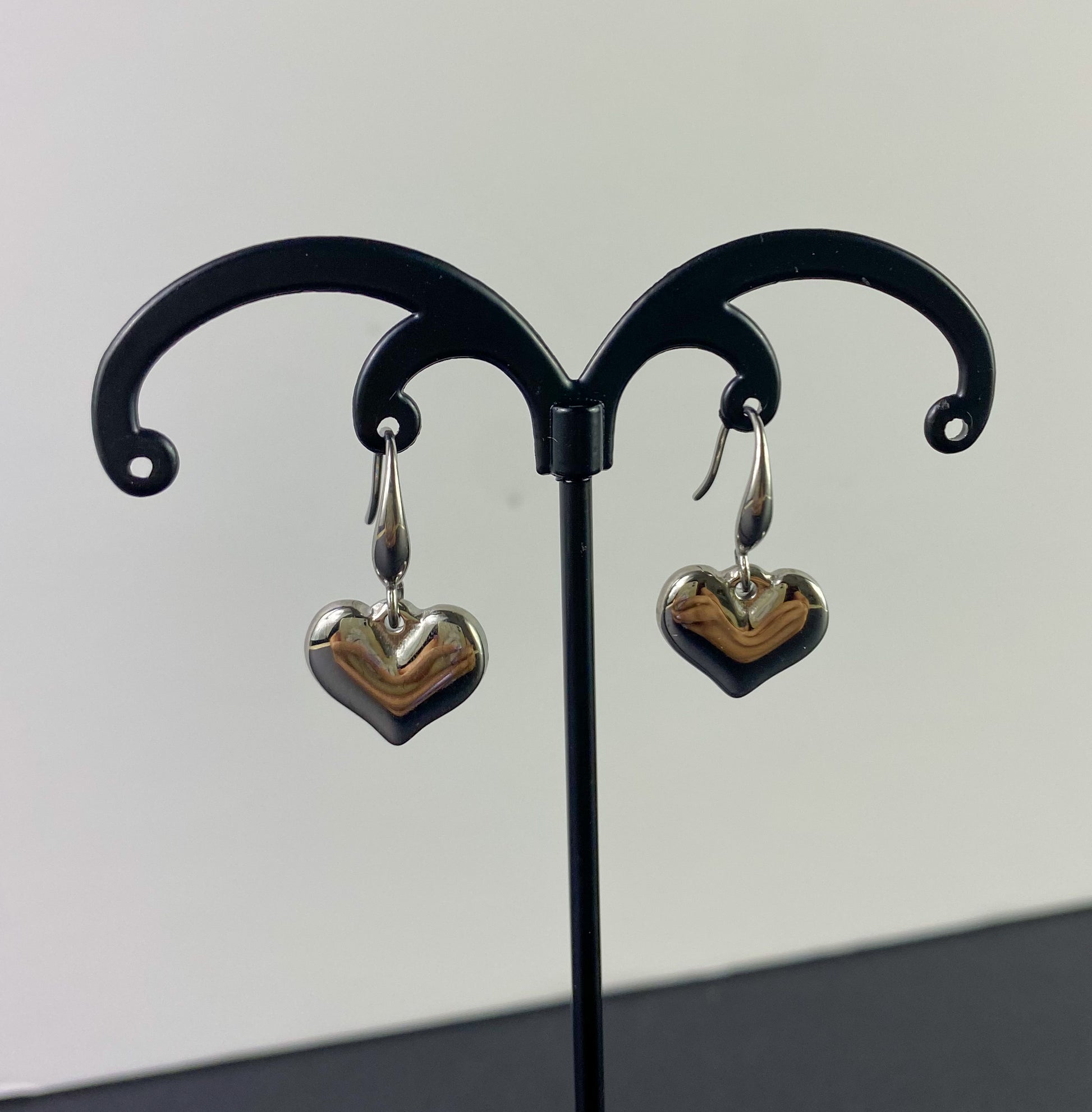 Silver aircraft earrings